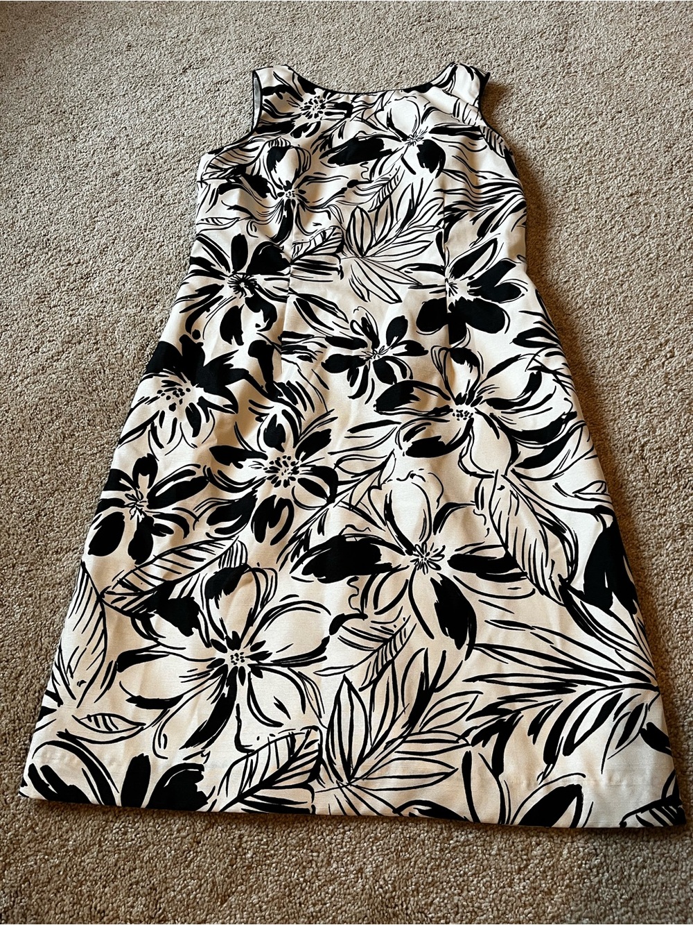 Dressbarn Black and Cream Floral Dress